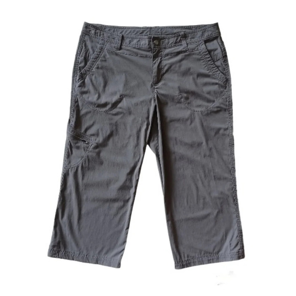 Eddie Bauer Cargo Hiking Cropped Pants UV 50+ Zip Pocket Gorpcore - Picture 1 of 5